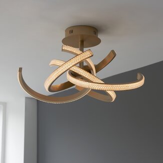 Lorenzo 4lt Semi flush - Gold