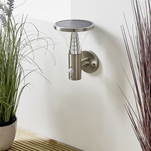 Tokyo Solar Wall Light Brushed stainless steel
