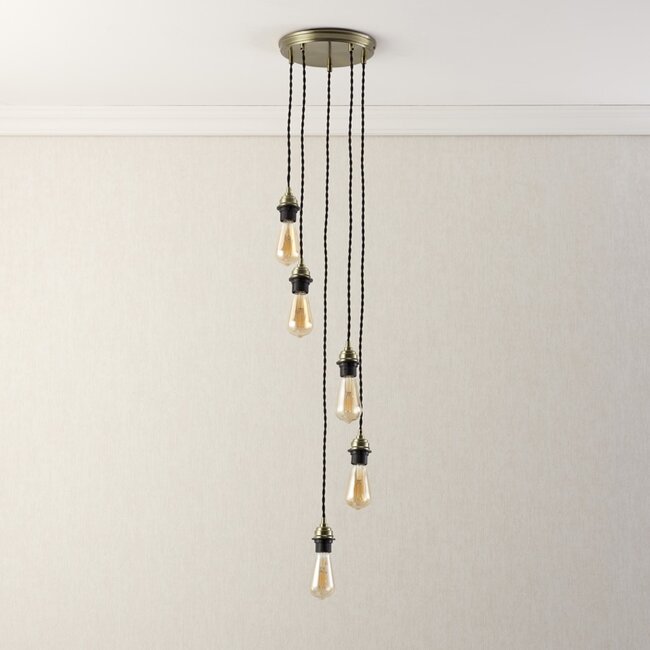 Contemporary cable set 5lt Pendant