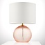 Rose Textured Glass Table Lamp