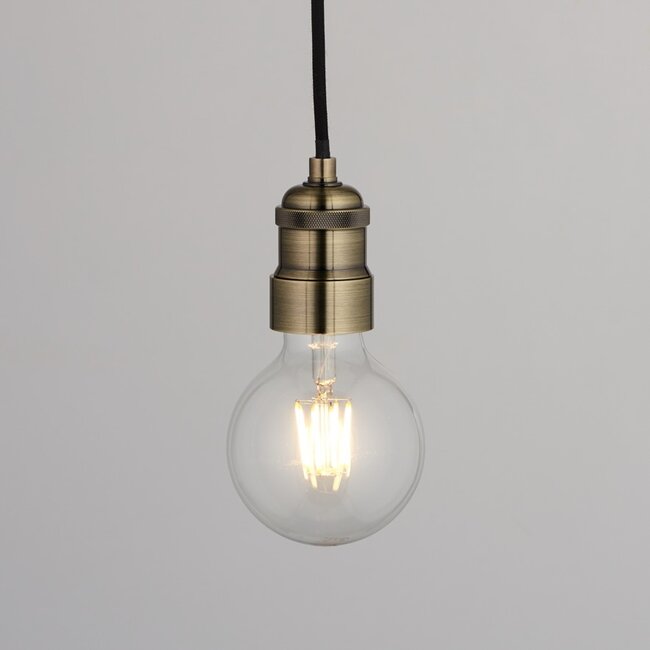 Industrial cable set 1lt Pendant Antique Brass