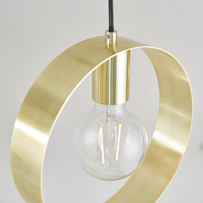 Hoop 1lt Pendant Brushed Gold - Factory Second