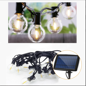 Ener-J Solar Powered LED Festoon String Light Kit 7.6M 25 Lamps