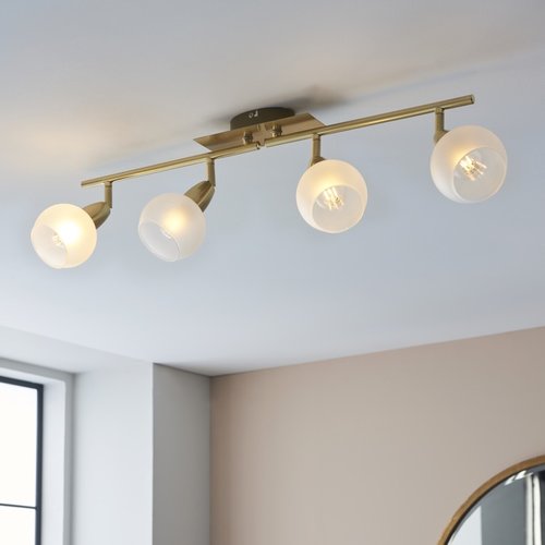 Maria 4 Light Spotlight Bar Frosted gold Maria 4 Light Spotlight Bar Frosted gold