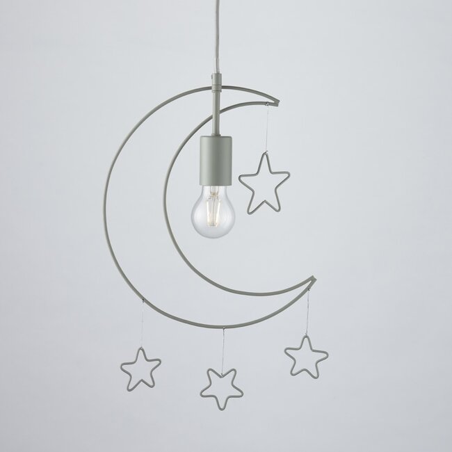 Stars and Moon 1 Light Pendant Ceiling Fitting