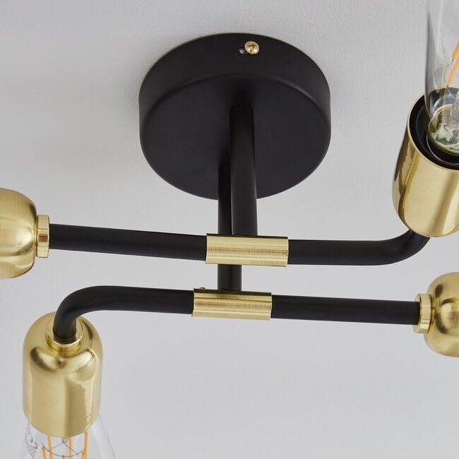 Stacy 4lt Semi Flush Satin Black