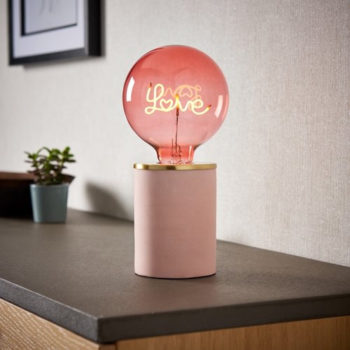 Lara Pink concrete 2W LED Globe Lara Pink concrete 2W LED Globe