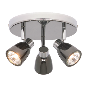 Twin Bar Spotlight LED GU10 Mains Chrome Satin Adjustable 2 Spot Light Ceiling 
