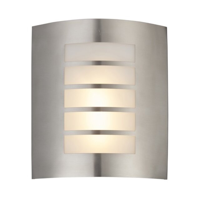 Reel Wall Light Brushed stainless steel & opal pc