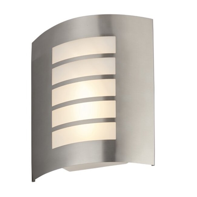 Reel Wall Light Brushed stainless steel & opal pc