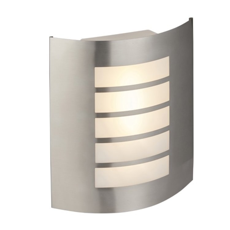 Reel Wall Light Brushed stainless steel & opal pc