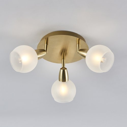 Tia 3 Light Spotlight Gold Frosted Tia 3 Light Spotlight Gold Frosted