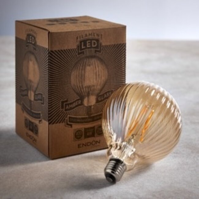 Ribb E27 LED filament 125mm dia - Factory Second