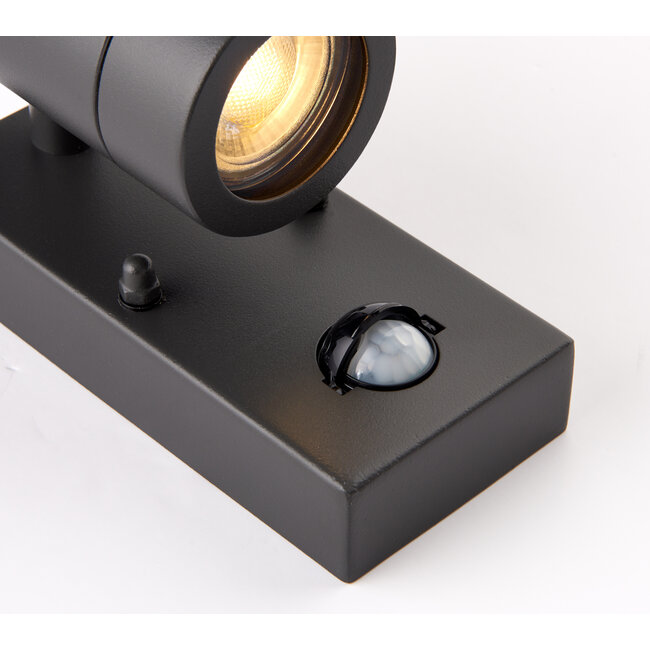 Palin PIR 2lt wall IP44 7W  -Anthracite Grey