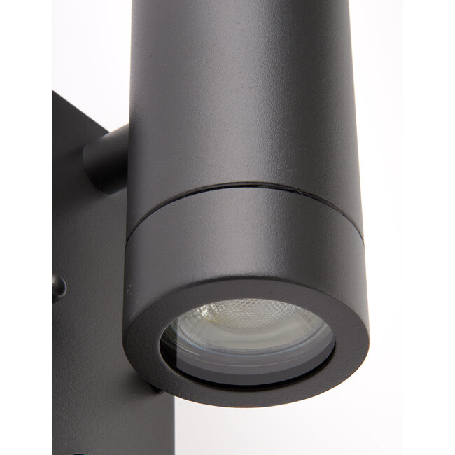 Palin PIR 2lt wall IP44 7W  -Anthracite Grey