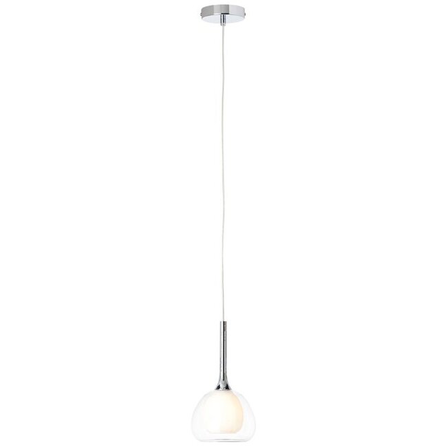 Brilliant Hadan Pendant 1lt Chrome/White