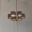 Highclere 6lt shade pendant - Nickel/Charcoal - Factory Second