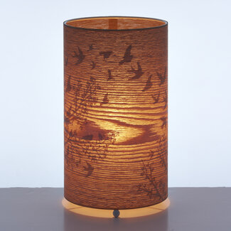 Birds Wood/Grey Table Lamp