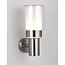 Olympia 1lt wall IP44 10.8W cool white - brushed stainless steel