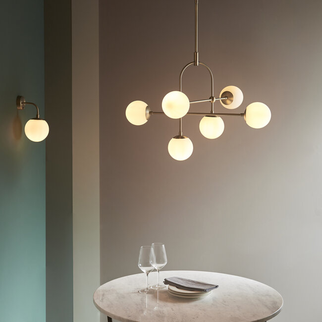 Ontario 6lt Matt Antique Brass Pendant