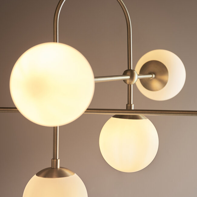 Ontario 6lt Matt Antique Brass Pendant
