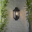 Half lantern wall light Black