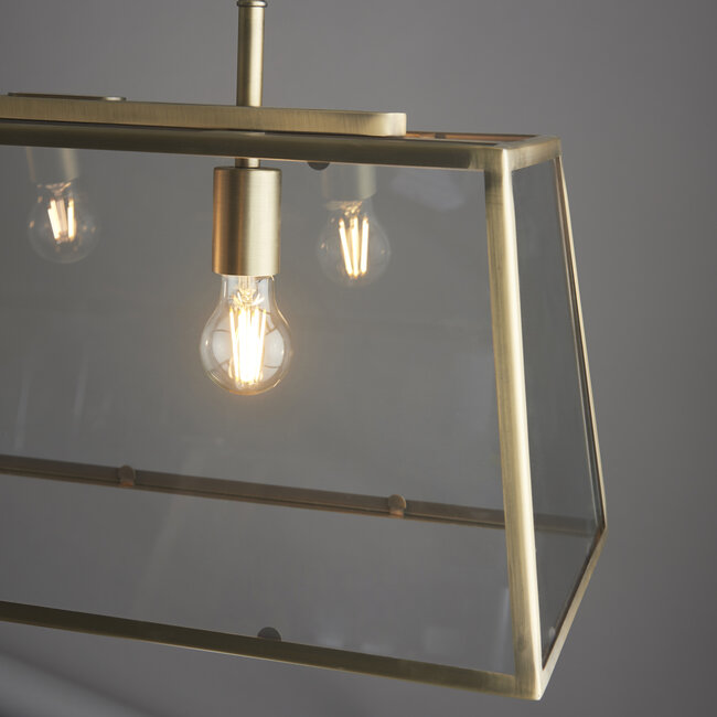 Hurst 3lt Pendant - Ant Brass - Factory Second