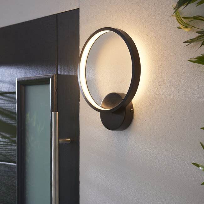 Halo wall IP44 6.5W  - textured black