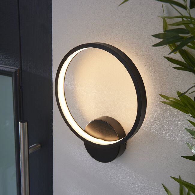 Halo wall IP44 6.5W  - textured black