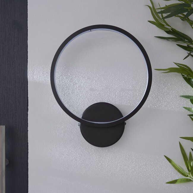 Halo wall IP44 6.5W  - textured black