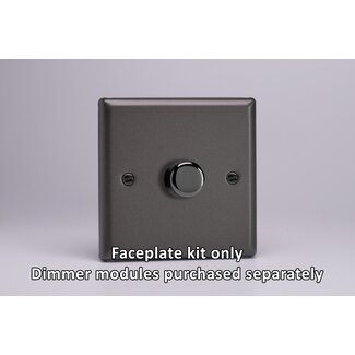 Varilight Classic 1-Gang Matrix Kit For Rotary Dimmers Matrix Graphite 21 Chrome Knob