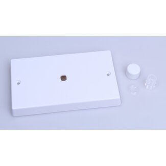 Varilight White 1-Gang Matrix Kit For Rotary Dimmers (Twin Plate)  Matrix White Plastic White Knob