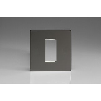 Varilight Screwless DataGrid Plate (1 Grid Space)  Iridium