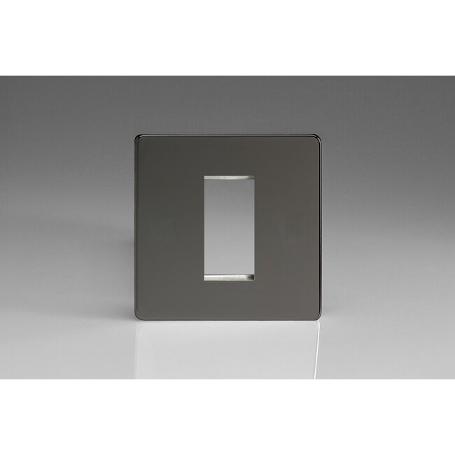 Varilight Screwless DataGrid Plate (1 Grid Space)  Iridium