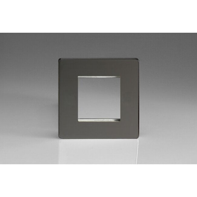 Varilight Screwless DataGrid Plate (2 Grid Spaces)  Iridium