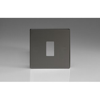 Varilight Screwless 1-Gang Screwless PowerGrid Plate including Yoke (Single Plate)  Iridium