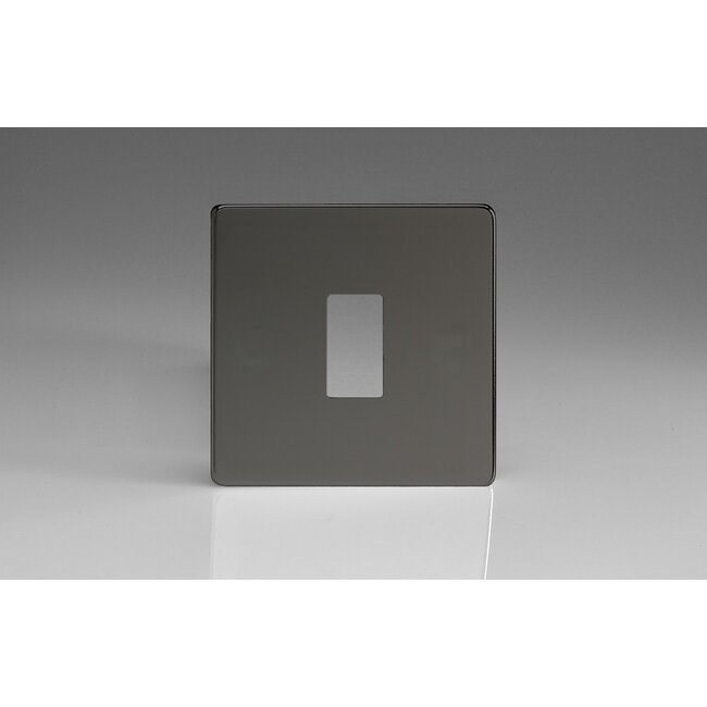 Varilight Screwless 1-Gang Screwless PowerGrid Plate including Yoke (Single Plate)  Iridium