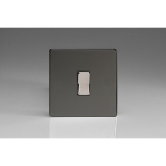 Varilight Screwless 1-Gang 10A 2-Way & Off Retractive Switch Decorative Iridium Iridium Button