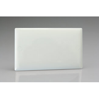 Varilight Value Double Blank Plate  Polar White