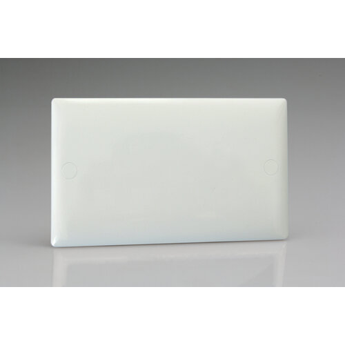 Varilight Value Double Blank Plate Polar White Varilight Value Double Blank Plate Polar White