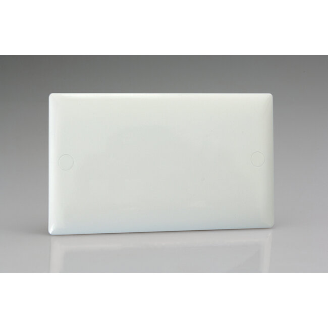Varilight Value Double Blank Plate  Polar White
