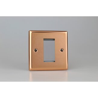 Varilight Urban DataGrid Plate (1 Grid Space)  Polished Copper