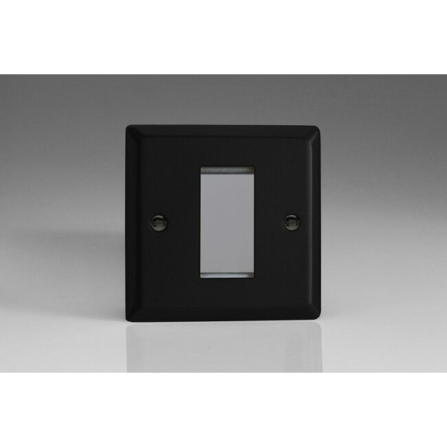 Varilight Urban/Vogue DataGrid Plate (1 Grid Space)  Matt Black