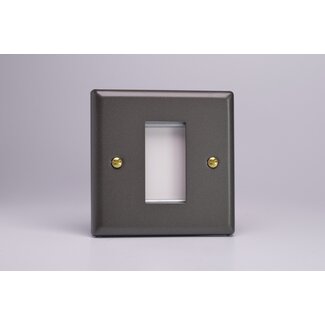 Varilight Vogue DataGrid Plate (1 Grid Space)  Slate
