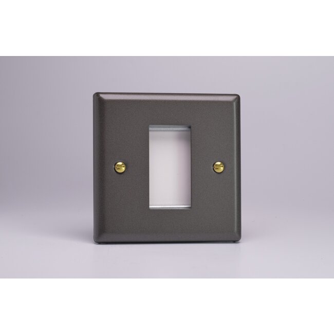 Varilight Vogue DataGrid Plate (1 Grid Space)  Slate