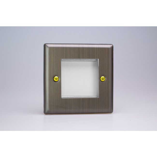 Varilight Urban DataGrid Plate (2 Grid Spaces)  Antique Brass
