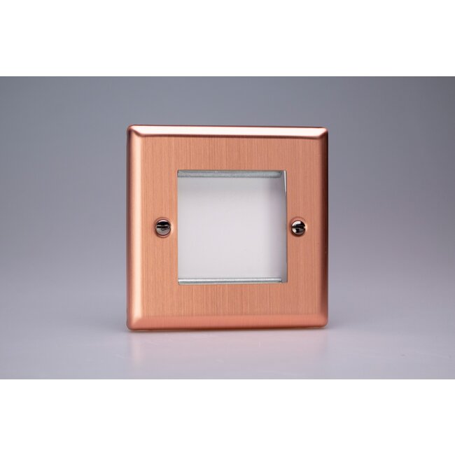 Varilight Urban DataGrid Plate (2 Grid Spaces)  Brushed Copper