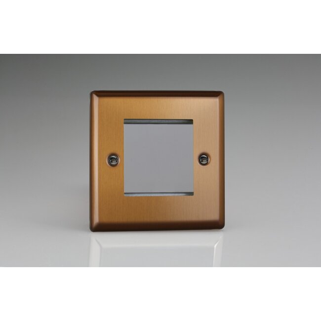 Varilight Urban DataGrid Plate (2 Grid Spaces)  Brushed Bronze