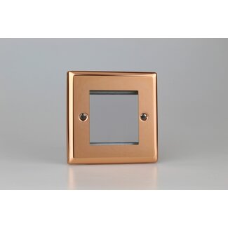 Varilight Urban DataGrid Plate (2 Grid Spaces)  Polished Copper
