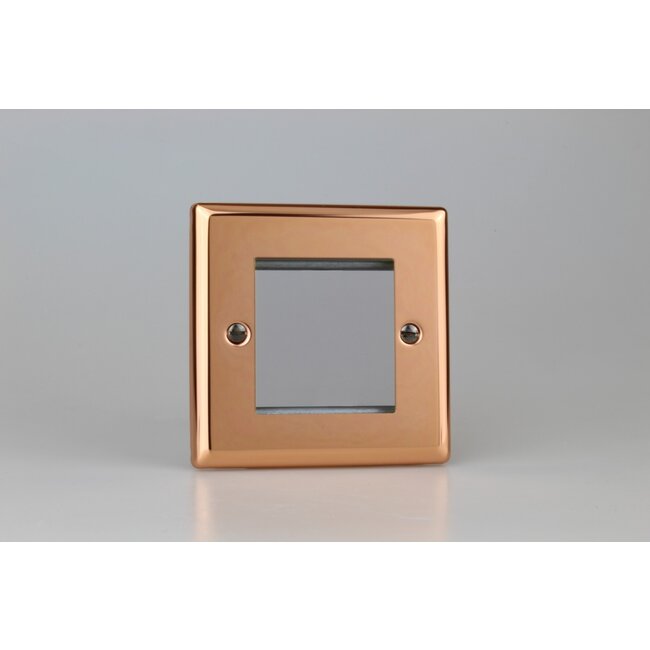 Varilight Urban DataGrid Plate (2 Grid Spaces)  Polished Copper